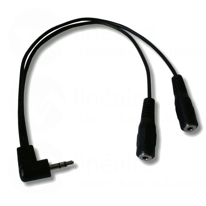 Lineaire A192A Câble Audio mâle/2 x Jack Femelle 3,5 mm 0,20 m NoirA192A