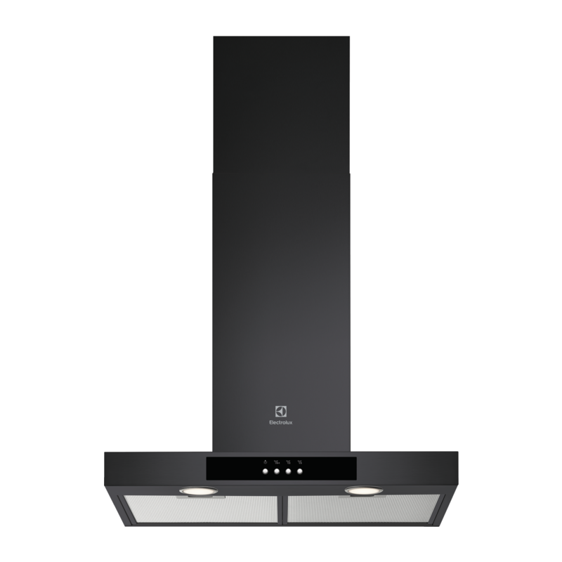 Hotte box 60cm 600m3/h noire ELECTROLUX
