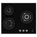 ELECTROLUX Plaque gaz 3 feux - Verre noir, EGT6633NOK