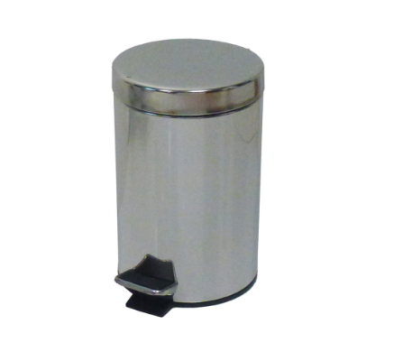 JVD Poubelle à pédale 5 L inox