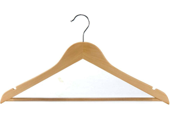 JVD Lot de 50 cintres en bois antidérapants