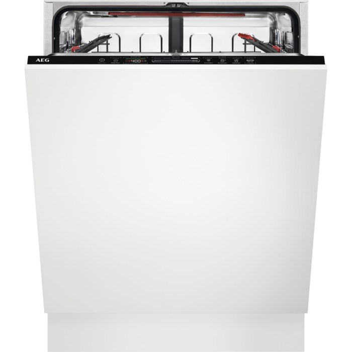 AEG Lave-vaisselle 60 cm 13 couverts Classe D - totalement intégrable GlassCare avec glissière FSE63657P