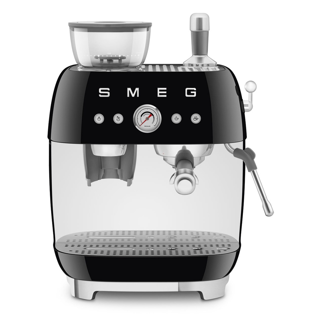 SMEG Machine expresso avec broyeur - noir EGF03BLEU Style Années 50