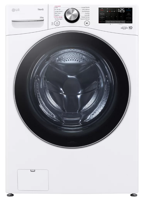 LG machine à laver hublot 20 kg blanche