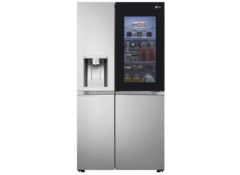 LG Réfrigérateur Américain InstaView Door-in-Door™, Door Cooling™, grande capacité 628 litres, 35dB - métal sorbet