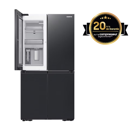 SAMSUNG Réfrigérateur multi-portes noir 646 L - E - avec Espace boisson