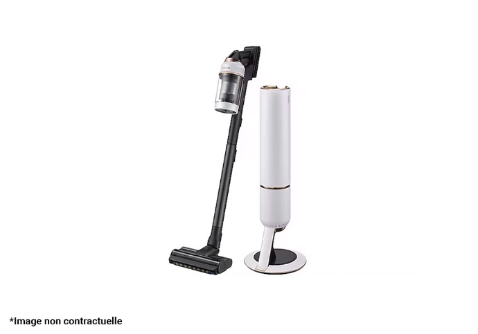 SAMSUNG Jet BeSpoke Jet Plus Pet - Aspirateur balai blanc avec Clean station
