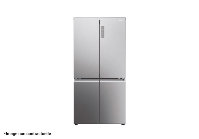 HAIER réfrigérateur 646 L multiportes 90cm inox nouvelle classe E