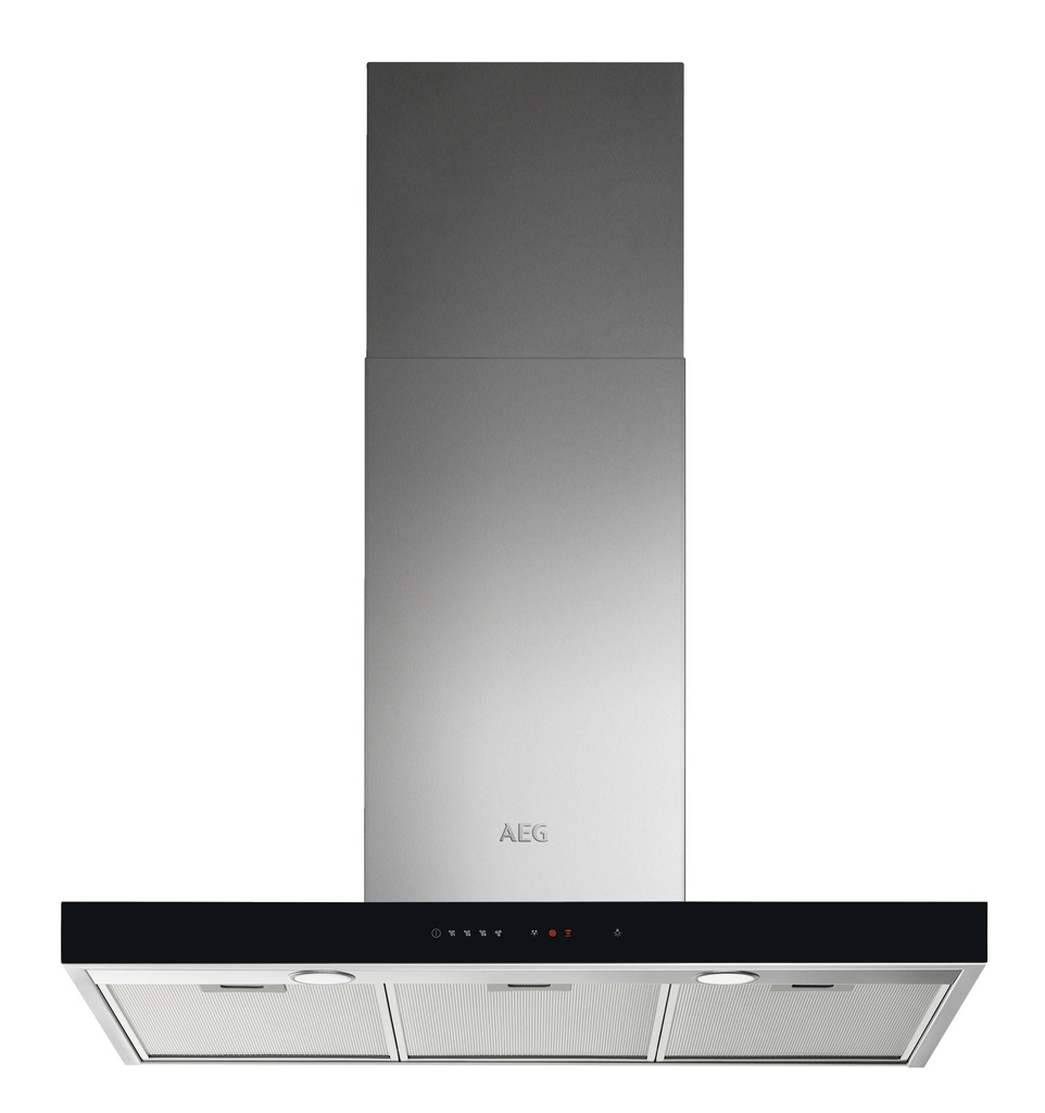 AEG Hotte box déco 90 cm débit 700m3/h max nouvelle classe A