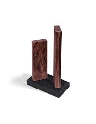 KAI Porte couteaux Granit/Noyer pour 4 couteaux
