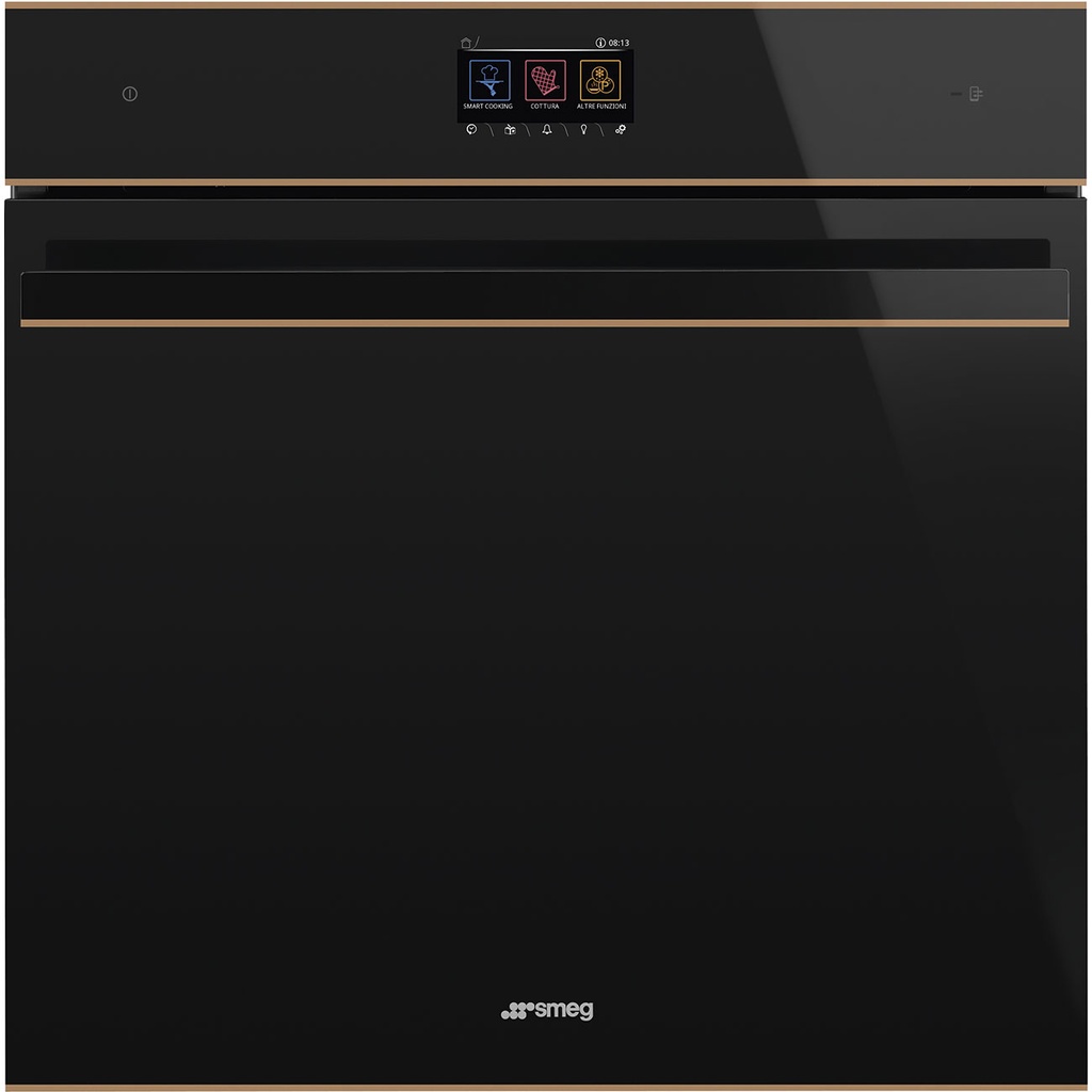 SMEG Four encastrable 60 cm Classe A+ - Pyrolyse Noir esthétique Dolce Still Novo, sonde culinaire