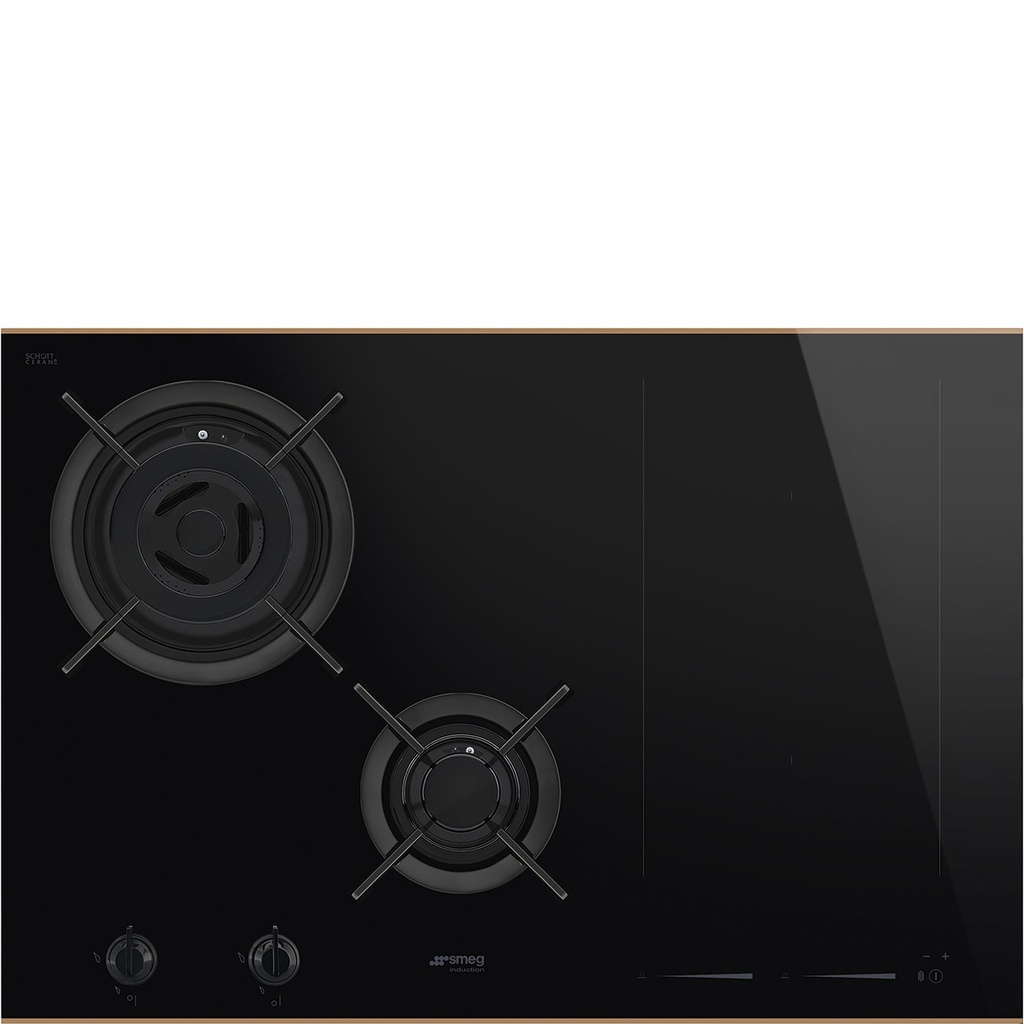 SMEG plaque de cuisson semi-affleurante 75cm mixte - esthétique Dolce Still Novo