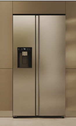 HAIER réfrigérateur side by side Pose Libre, No Frost, Lége Led, Classe E, New Platinum Inox
