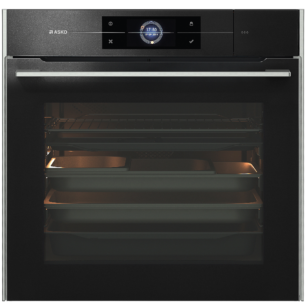 ASKO Four Combiné Vapeur Fonction Cyclonique 160 Programmes HYDROLYSE écran tactile Façade verre noir- reconditionné