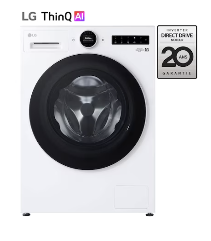 LG Machine a laver 11 kg | nouvelle classe A -30% | Molette avec écran LCD intégré | AI DD™ | Turbowash™ | Steam ™ | ezDispense™