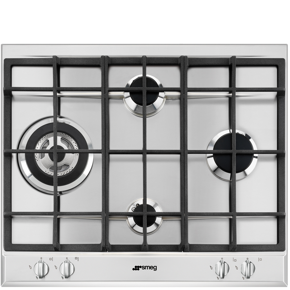 Plaque de cuisson inox 4 feux gaz SMEG