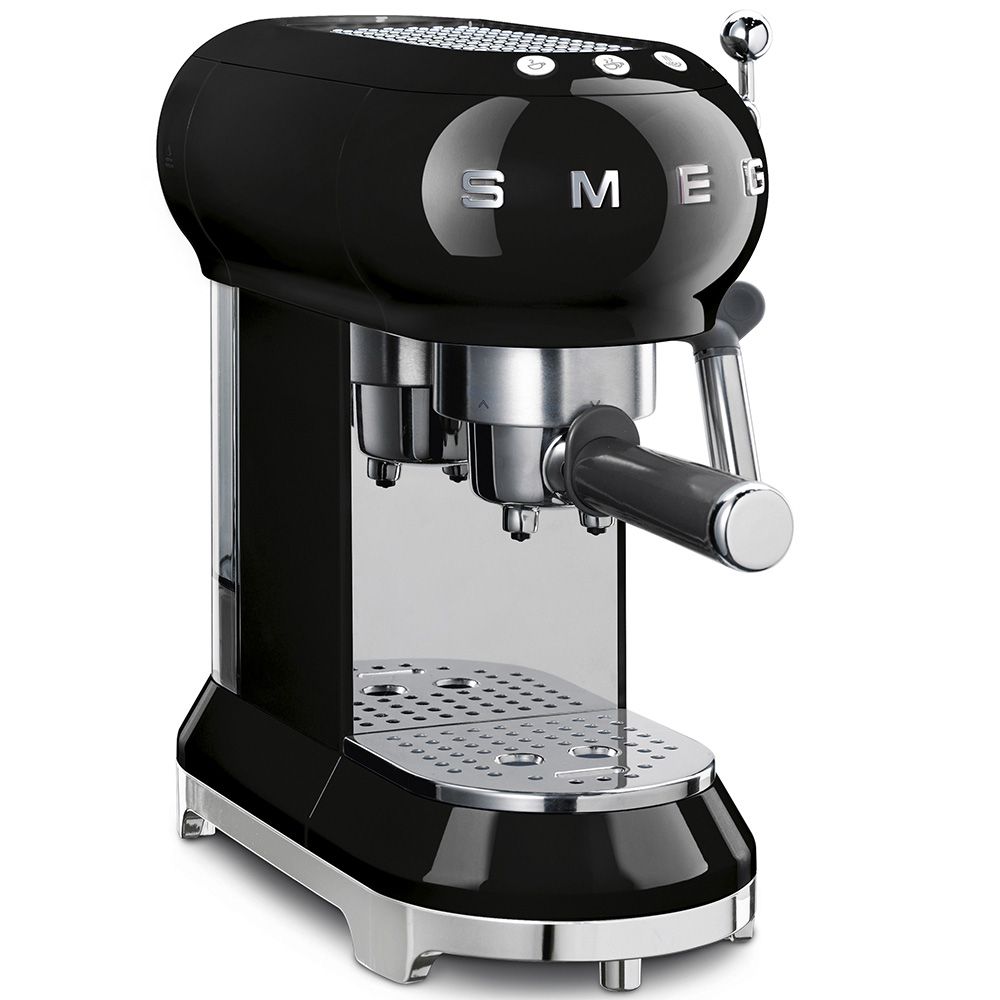 – SMEG – Machine à Café | Expresso | Style Années 50 | Noir | ECF01BLEU