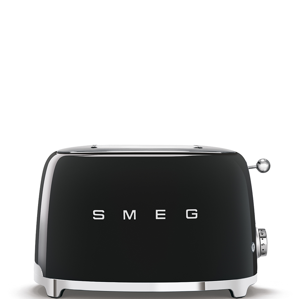 SMEG Grille Pain 2 tranches noir Style Années 50