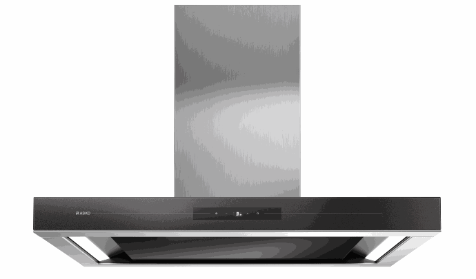 Hotte murale 90cm inox & verre noire 793m3/h ASKO 