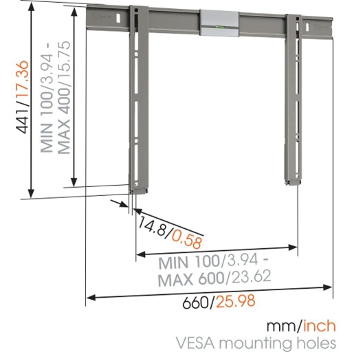 [THIN305] Support mural VOGELS TV Slim 32-52" Fixe  