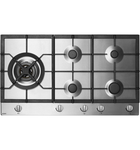 [HG1984SB] ASKO - Plaque de cuisson 5FX Gaz 90 cm INOX HG1984SB - modèle d'exposition