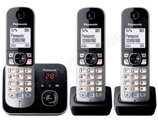 [KXTG6823FRB] Téléphone DECT REP. TRIO PANASONIC NOIR MLIBRE