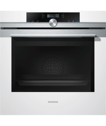 [HB672GBW1F] SIEMENS Four Pyrolyse Porte Froide 71L A+ Façade Verre Blanc