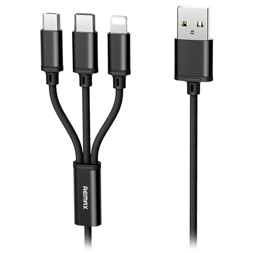 [AM001032] 3 en 1 cable Foxsun USB / micro usb/type C