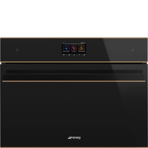 [SO4604M2PNR] SMEG Four Compact combiné 45 cm Vapor Clean Noir Dolce Stil Novo
