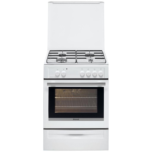 [(REC)BCG6640W] (Reconditionnée) Cuisinière Tout Gaz Catalyse BRANDT - Blanche