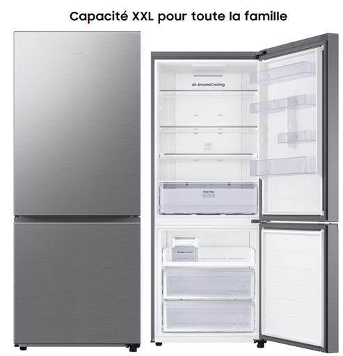 [RB50DG601EB1] [RB50DG601ES] SAMSUNG Réfrigérateur combiné 75cm 408 litres noir carbone