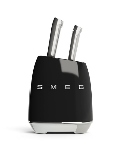 [KBSF02BL] SMEG bloc de couteaux multi usages "Années 50" - noir