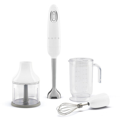 [HBF03WHEU] SMEG Mixer plongeant avec accessoires - blanc