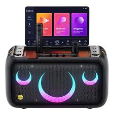 [IKARAO-X1] Kit complet de Karaoké portable 800 W - WiFi/Bluetooth 5.3 - Ecran tactile 13.3" - Batterie intégrée avec 10 h d'autonomie - HDMI/USB/SD/AUX/Micro - 2x Microphones Rechargeables