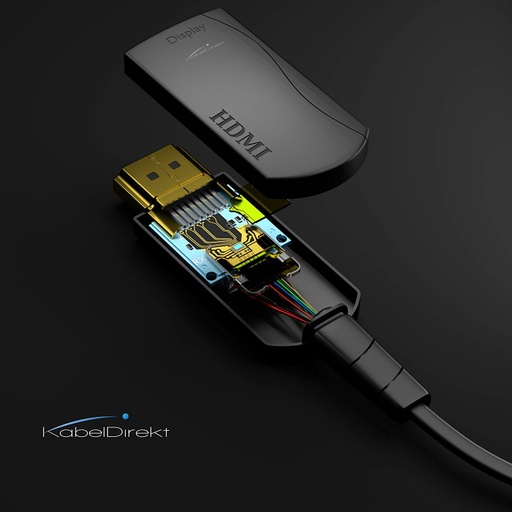 [XVHD68I] Cable 15m HDMi 4K 2.0 Convert Optique intégré