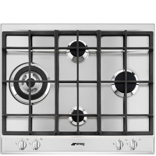 [P261XGH] Plaque de cuisson inox 4 feux gaz SMEG